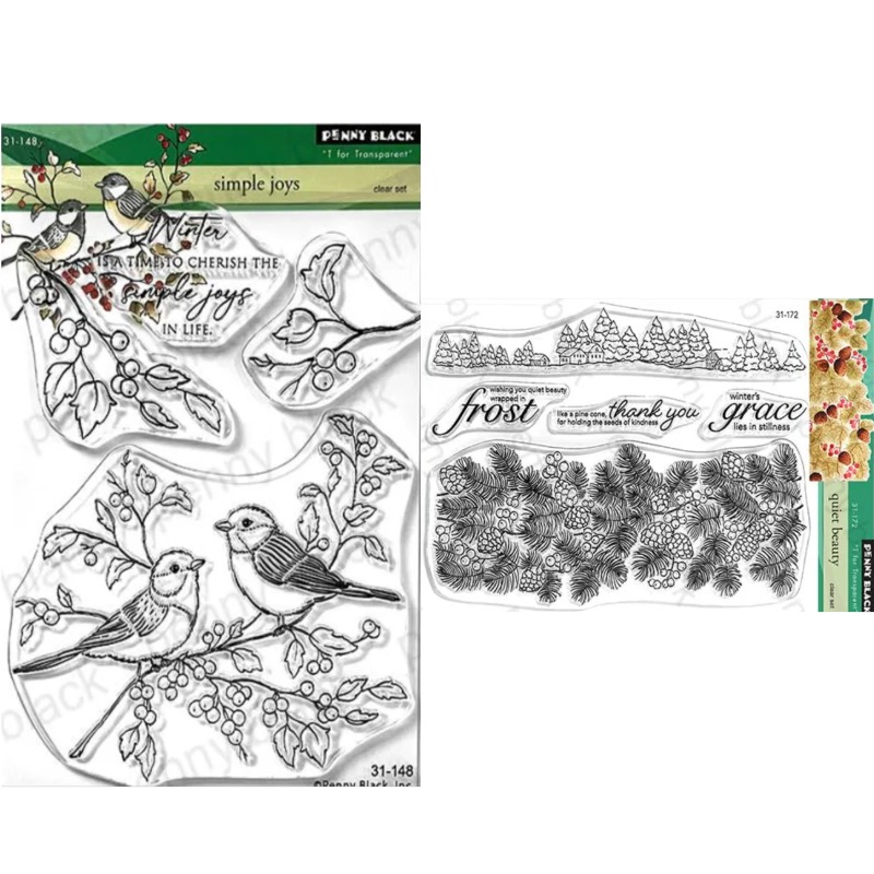 Clear Silicone Stamps For Card Making - แสตมป์ซิลิโคนใส Quiet Beauty สำหรับงาน DIY สมุดภาพ