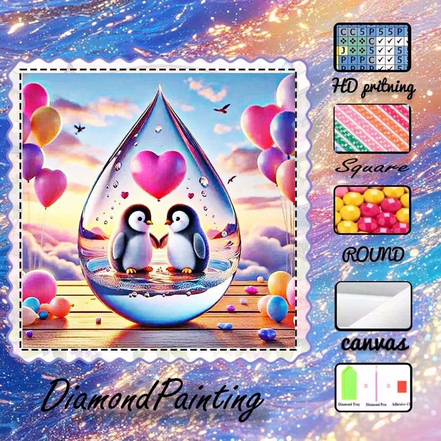5D Diamond Painting Kit Full Drill - ผ้าฟล็อกกิ้ง 5D DIY 1 ชิ้น, ดอกสว่านพิเศษ,