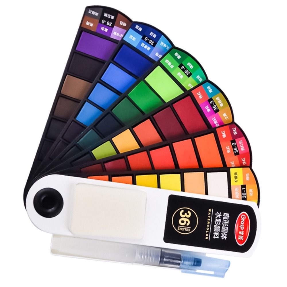 ชุดสีน้ำพับได้แบบพกพา 18/24/36 - Watercolor Paint Set Solid Pigment บทวิจารณ์และราคา