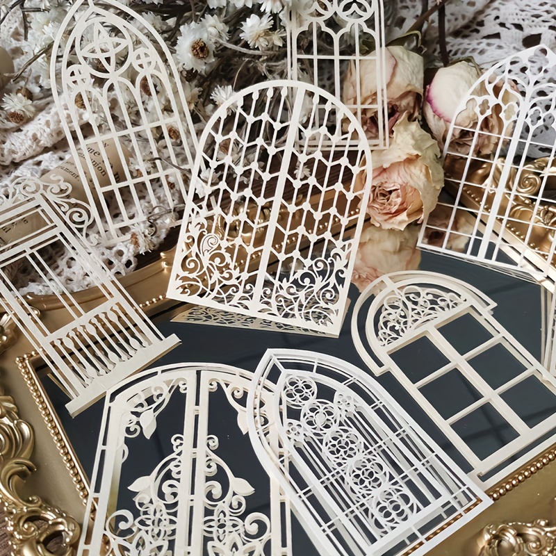 10 ชิ้น Vintage Lace Hollow วั - Vintage Junk Journal Scrapbooking Paper บทวิจารณ์และราคา