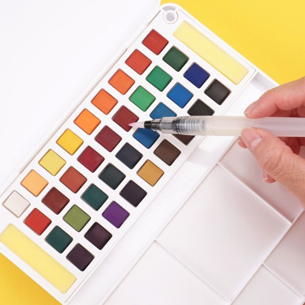 ชุดสีน้ำแบบมืออาชีพ พร้อมพู่กั - Watercolor Paint Set Solid Pigment บทวิจารณ์และราคา