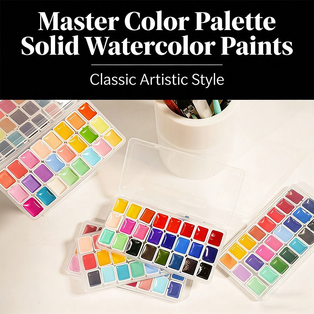 ชุดสีน้ำ 24 สี พลาสติก 1 มล. ต - Watercolor Paint Set Solid Pigment บทวิจารณ์และราคา