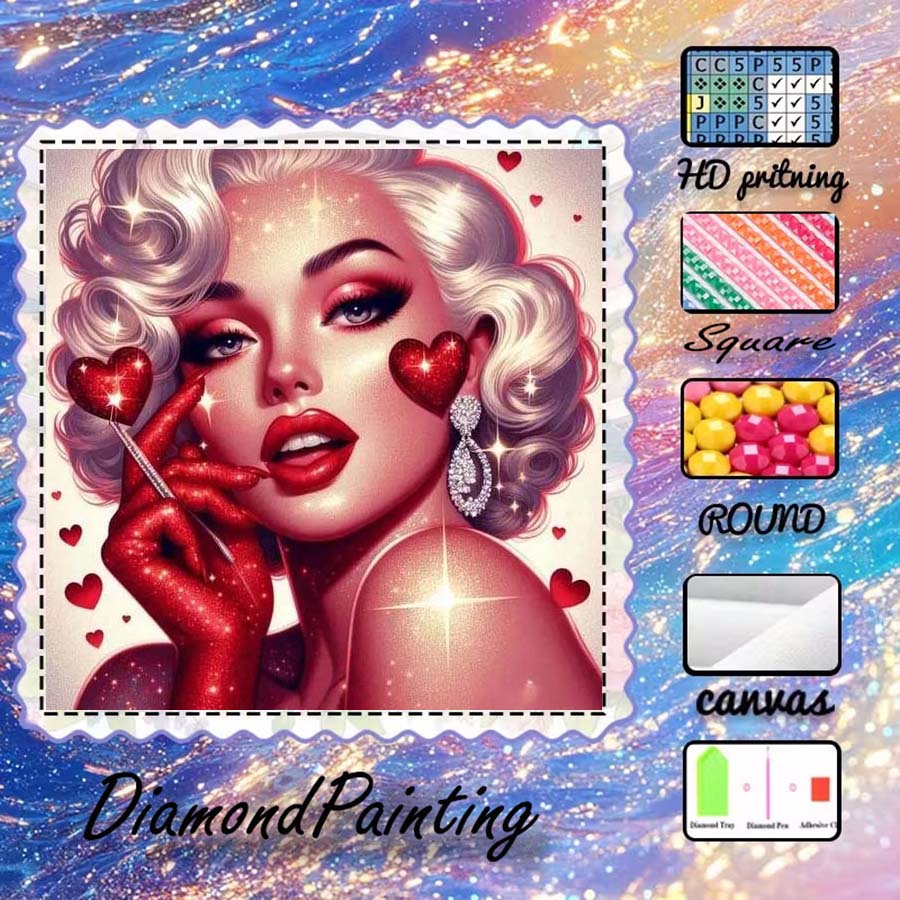 ผ้าฟล็อกกิ้ง 5D DIY 1 ชิ้น, ดอ - 5D Diamond Painting Kit Full Drill บทวิจารณ์และราคา