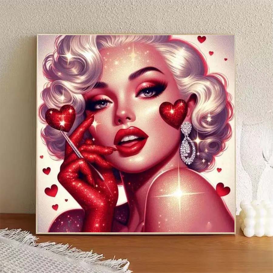 ผ้าฟล็อกกิ้ง 5D DIY 1 ชิ้น, ดอ - 5D Diamond Painting Kit Full Drill บทวิจารณ์และราคา