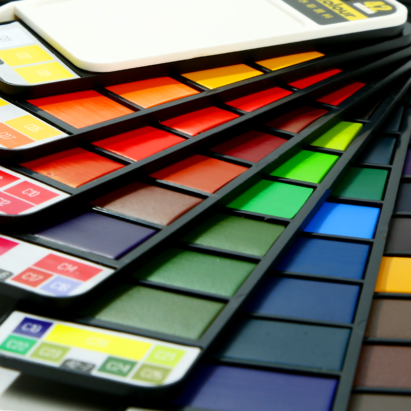 18/25/33/42 สีทึบสีน้ำชุดWhirl - Watercolor Paint Set Solid Pigment บทวิจารณ์และราคา