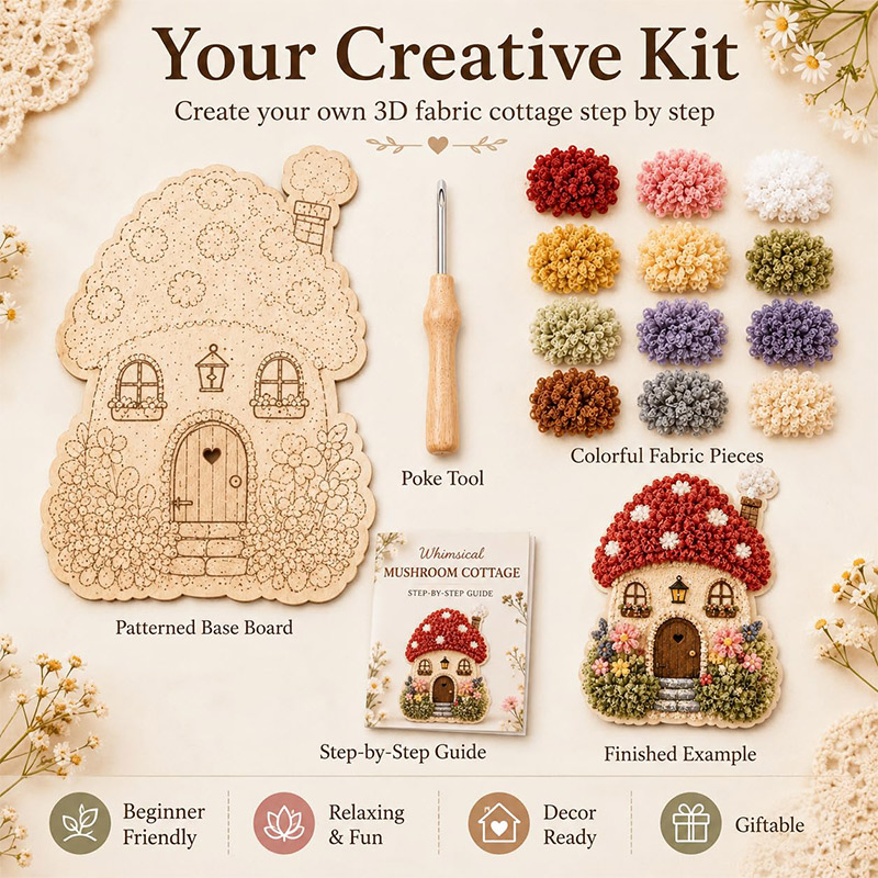 ชุดงานฝีมือ DIY บ้านเห็ด 3 มิต - Embroidery บทวิจารณ์และราคา
