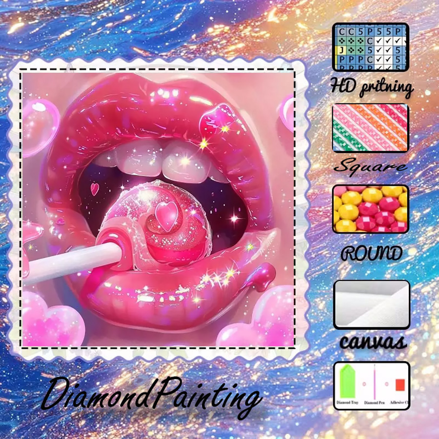 1 ชิ้น - 5D-DIY - ผ้าฟล็อกกิ้ง - 5D Diamond Painting Kit Full Drill บทวิจารณ์และราคา