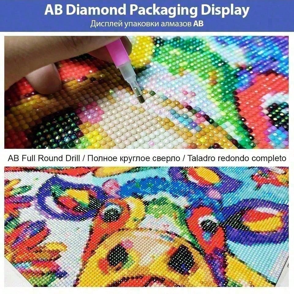 1 ชิ้น - 5D-DIY - ผ้าฟล็อกกิ้ง - 5D Diamond Painting Kit Full Drill บทวิจารณ์และราคา