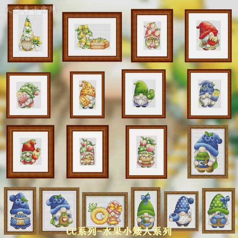 【ซีรีส์ CC - ซีรีส์คนแคระผลไม้ - Cross Stitch Stamped Kits Beginners บทวิจารณ์และราคา