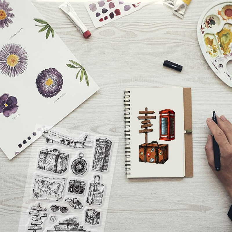 Travel ซิลิโคนล้างแสตมป์เครื่อ - Clear Silicone Stamps For Card Making บทวิจารณ์และราคา