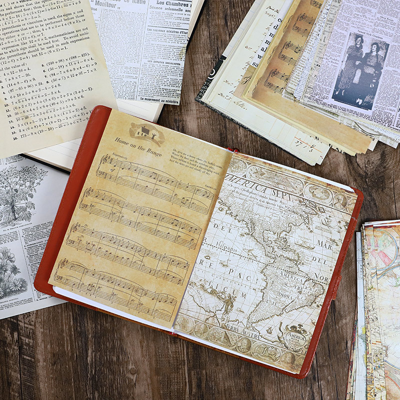 30 ชิ้นแผนที่เก่าดอกไม้ตัวอักษ - Vintage Junk Journal Scrapbooking Paper บทวิจารณ์และราคา