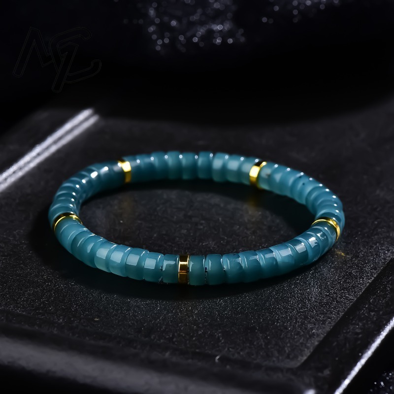 สร้อยข้อมือลูกปัดหยกธรรมชาติสี - Beading บทวิจารณ์และราคา