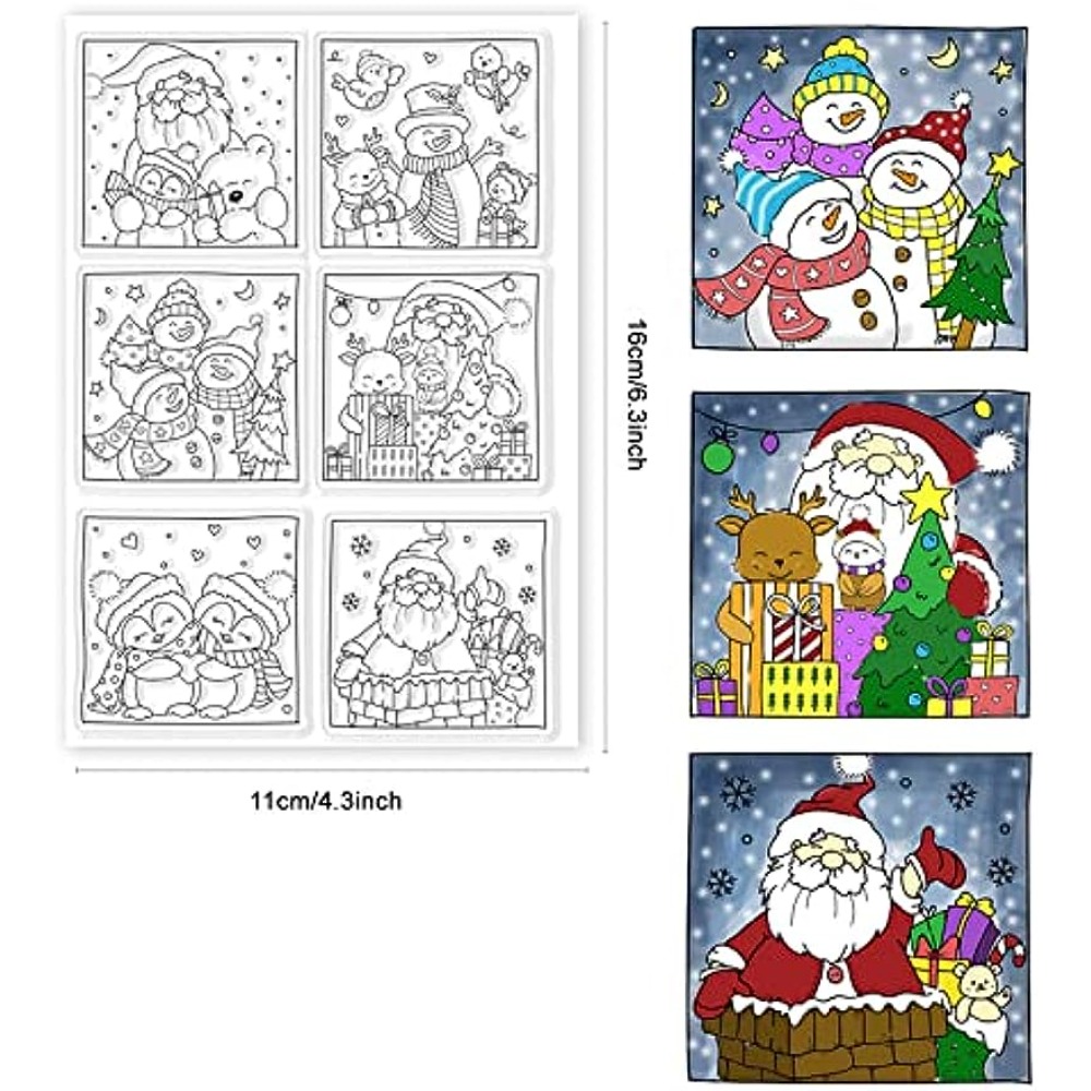 ตรายางซิลิโคนใสแสตมป์คริสต์มาส - Clear Silicone Stamps For Card Making บทวิจารณ์และราคา