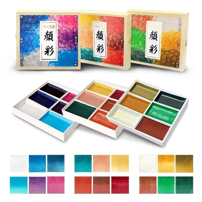 ชุดสีน้ำแบบแข็งของญี่ปุ่น สีแร - Watercolor Paint Set Solid Pigment บทวิจารณ์และราคา