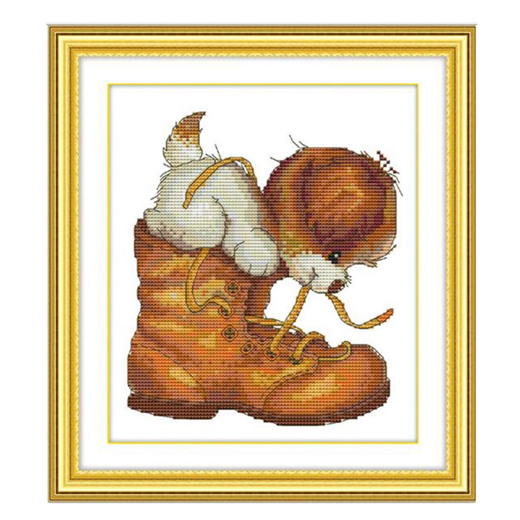 ชุดเย็บปักถักร้อยลายสัตว์แบบสำ - Cross Stitch Stamped Kits Beginners บทวิจารณ์และราคา