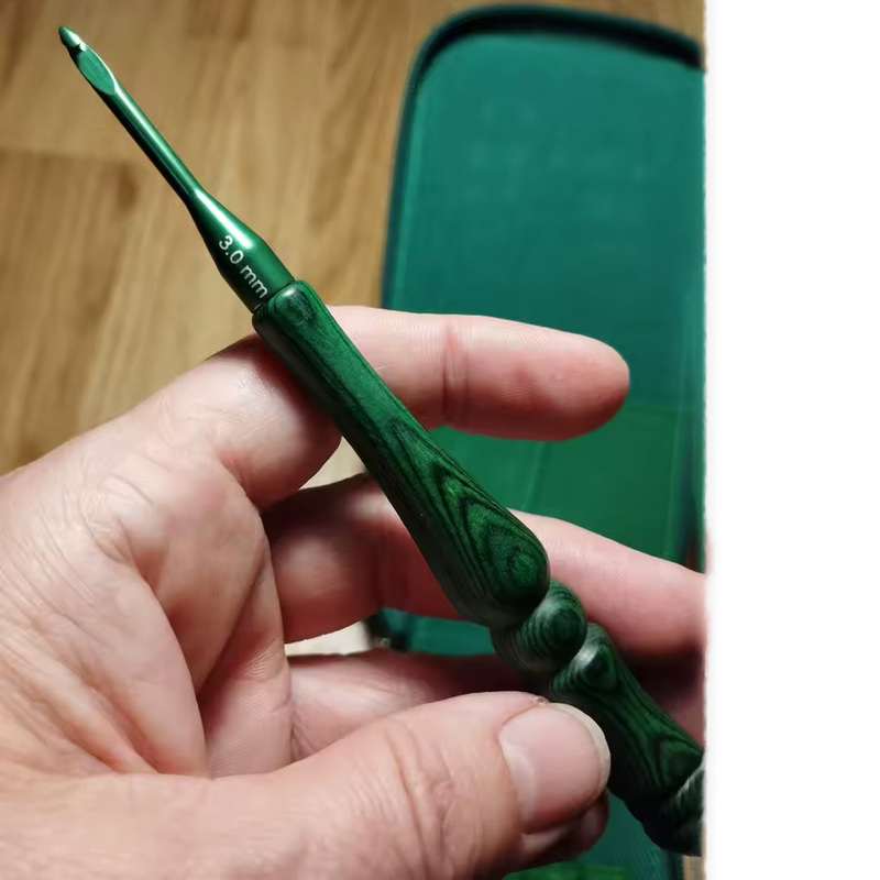 ชุดเข็มโครเชต์ 8 ชิ้น ขนาด 3.0 - Wooden Crochet Hooks Ergonomic Handle บทวิจารณ์และราคา