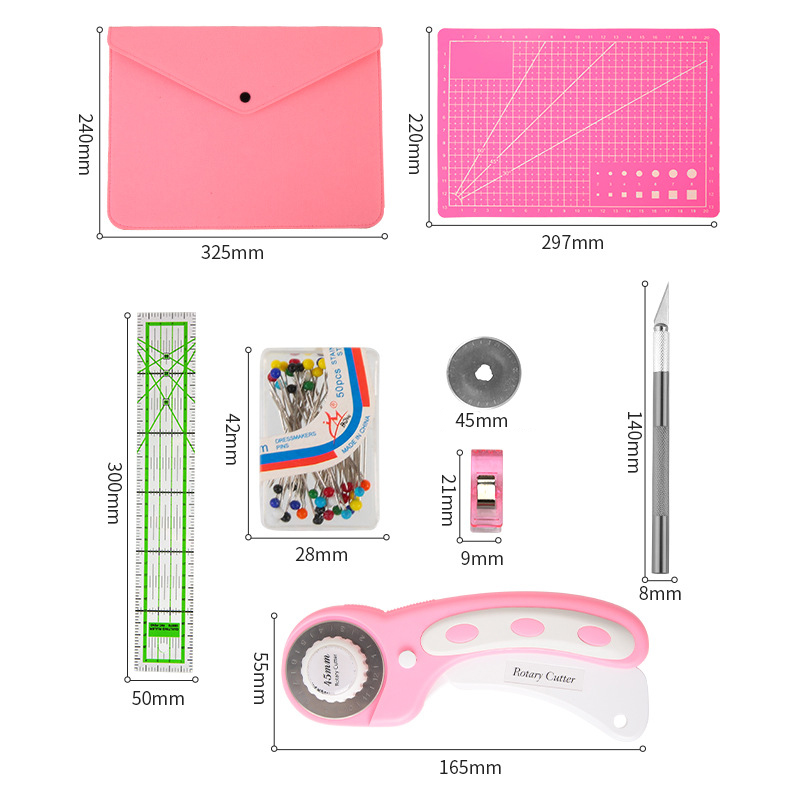 โรตารี่ชุดตัดสีชมพู-ชุดเย็บผ้า - Rotary Cutter For Fabric 45Mm บทวิจารณ์และราคา