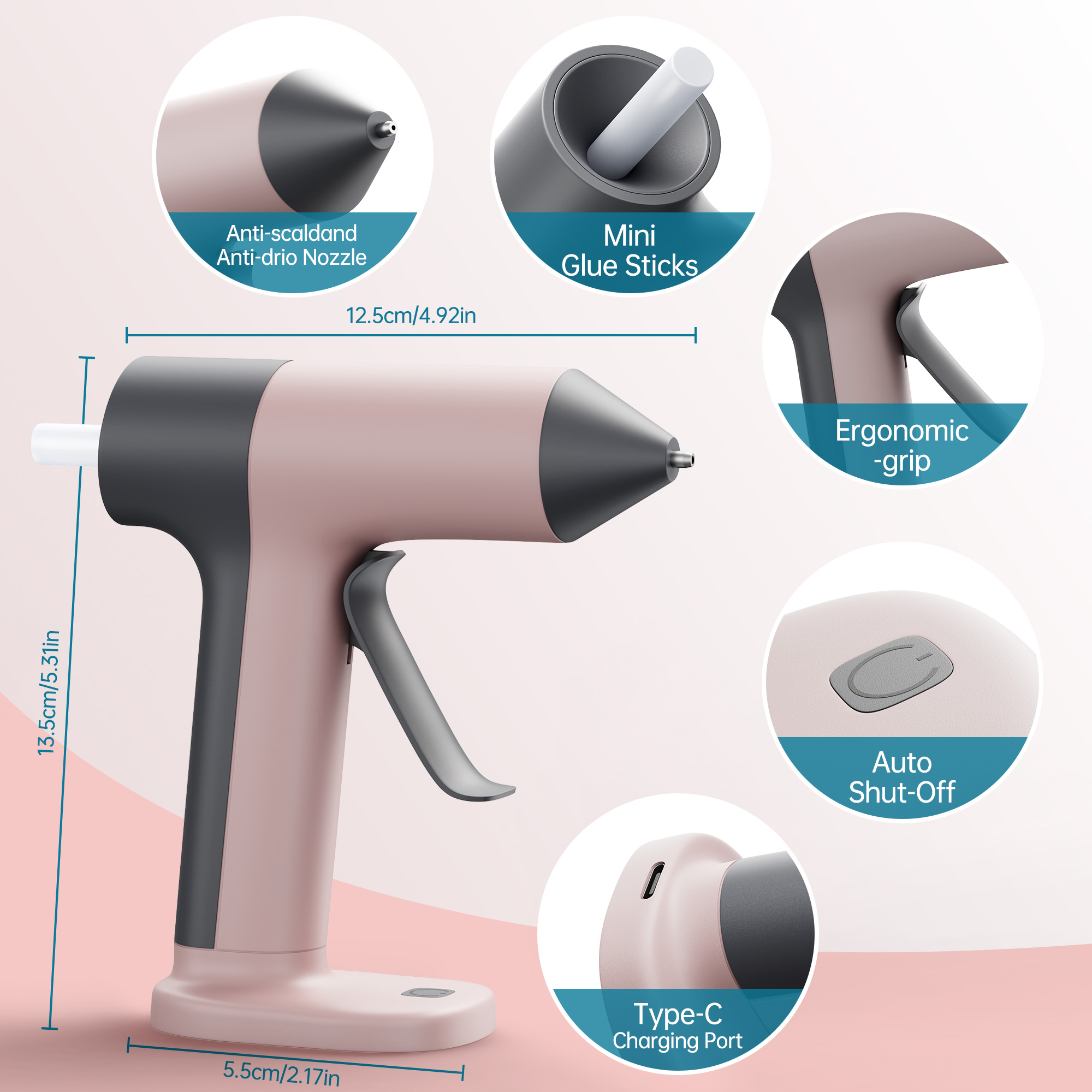 ปืนกาวร้อนไร้สาย 15W พร้อมแบตเ - Hot Melt Glue Gun Cordless บทวิจารณ์และราคา